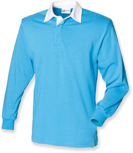 Front row FR100 - Rugby Shirt Langarm Surf Blue