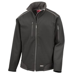 Result R124A - Ripstop Softshell Arbeitskleidung Jacke Black/ Black