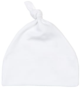Babybugz BZ015 - Baby Ein-Knoten-Mütze Weiß