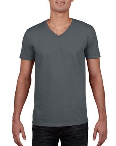 Gildan GN646 - Herren T-Shirt mit V-Ausschnitt aus 100% Baumwolle Holzkohle