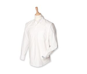 Henbury HY510 - Long sleeved classic Oxford shirt Weiß