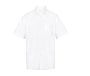 Henbury HY515 - Klassisches Kurzarm Oxford Hemd Weiß