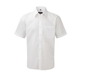 Russell Collection JZ935 - Pflegeleichtes Kurzarm Hemd Herren Weiß