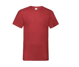 Fruit of the Loom SC234 - Valueweight T-Shirt mit V-Ausschnitt für Herren Rot