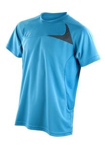 Spiro SP182 - Dash Trainings T-Shirt Herren Aqua/Grey