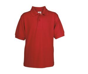 B&C BC411 - Safran Kinder Poloshirt Rot