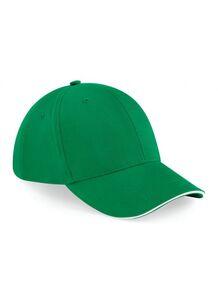 Beechfield BF020 - 6-Panel Sportkappe Kelly Green/White