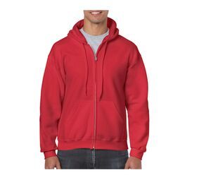 Gildan GN960 - Großer Kapuzenpullover mit Reißverschluss Rot