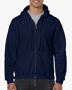 Gildan GN960 - Großer Kapuzenpullover mit Reißverschluss Navy