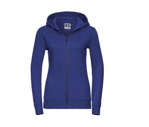 Russell JZ66F - Authentisches Zip Hood Bright Royal