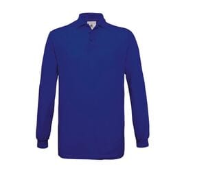 B&C BC425 - Langarm-Poloshirt aus 100% Baumwolle Marineblauen