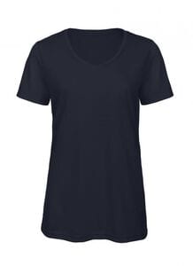 B&C BC058 - Damen-Tri-Blend V-Ausck T-Shirt Navy