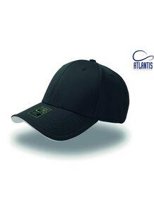 Atlantis AT064 - 6-Panel-Kappe in Bambus/Polyestermischung Black/Grey