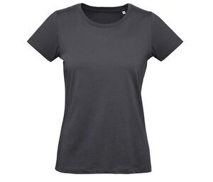 B&C BC049 - Damen T-Shirt 100% Bio-Baumwolle Dunkelgrau