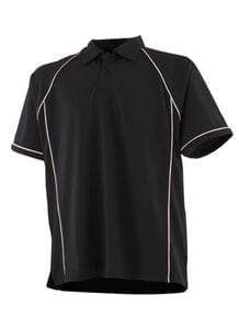 Finden & Hales LV370 - cooles Plus® atmungsaktives Polo -Hemd Schwarz / Weiß