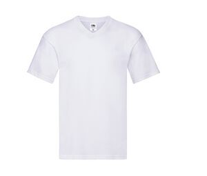 Fruit of the Loom SC224 - Herren T-Shirt mit V-Ausschnitt aus 100% Baumwolle Weiß