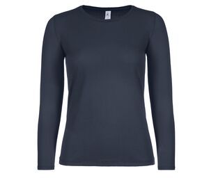 B&C BC06T - Langarm-T-Shirt für Damen Navy