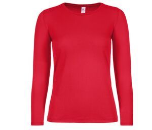 B&C BC06T - Langarm-T-Shirt für Damen Rot