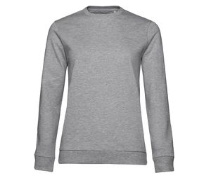 B&C BCW02W - Damen Rundhals-Sweatshirt Heather Grey