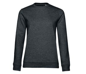 B&C BCW02W - Damen Rundhals-Sweatshirt Heather Asphalt