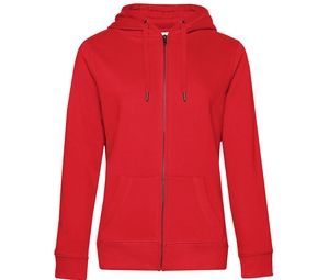 B&C BCW03Q - Kapuzensweatshirt Queen mit Reißverschluss Rot