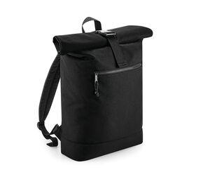 Bag Base BG286 - Backpack with roll-up closure made of recycled material Schwarz