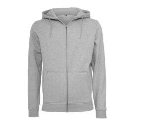 Build Your Brand BY012 - Zipjacke mit Kapuze Heather Grey