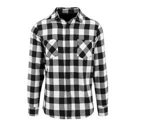 Build Your Brand BY031 - Flanell-Hemd Black / White