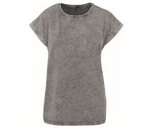 Build Your Brand BY053 - Damen Vintage Shirt Grey / Black