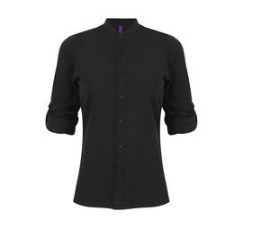 Henbury HY593 - Langärmeliges Damenhemd Schwarz