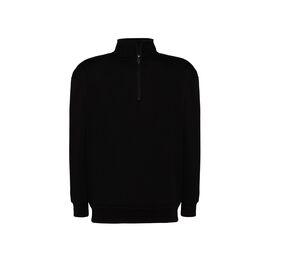 JHK JK298 - Dicker Herren Sweater mit Reißverschluss Schwarz