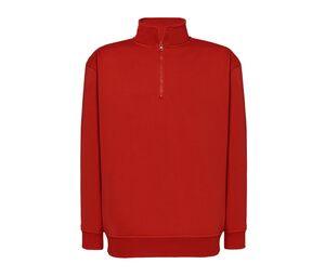 JHK JK298 - Dicker Herren Sweater mit Reißverschluss Rot