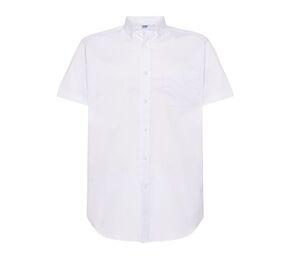 JHK JK605 - Kurzärmeliges Oxford-Herrenhemd Weiß