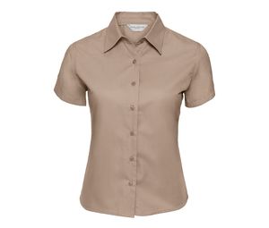 Russell Collection JZ17F - Damen Classic Twill Bluse  Khaki