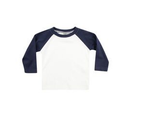 Larkwood LW025 - T-Shirt Baseball Weiß / Navy