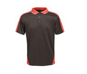 Regatta RGS174 - Kontrast Poloshirt Black / Classic Red