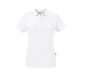 RUSSELL RU508F - Damen Polo T-Shirt aus Bio-Baumwolle Weiß