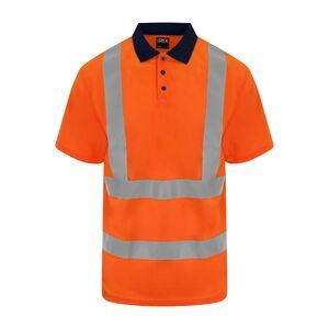 PRO RTX RX710 - High visibility Polohemd Hv Orange / Navy