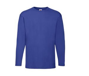 Fruit of the Loom SC233 - Herren Langarm T-Shirt 100% Baumwolle Marineblauen