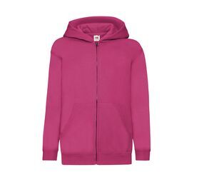 Fruit of the Loom SC379 - Kinder Kapuzen-Sweatjacke (62-045-0) Fuchsie