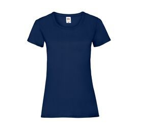 Fruit of the Loom SC600 - Lady-Fit Baumwoll Damen T-Shirt Navy