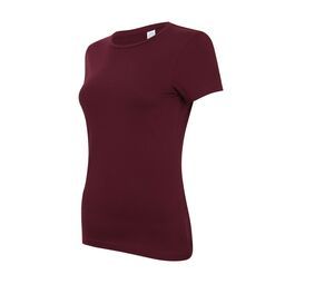 Skinnifit SK121 - "Feel Good" Damen T-Shirt Burgundy