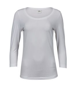 Tee Jays TJ460 - Damen Stretch 3/4 Ärmel T-Shirt Weiß