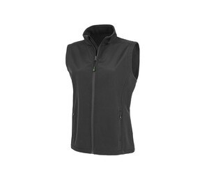 RESULT RS902F - WOMENS RECYCLED 2-LAYER PRINTABLE SOFTSHELL BODYWARMER Schwarz