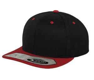 FLEXFIT FX110 - Fitted cap with flat visor Schwarz / Rot