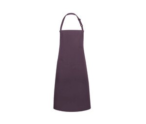 KARLOWSKY KYBLS5 - BIB APRON BASIC WITH BUCKLE AND POCKET Aubergine