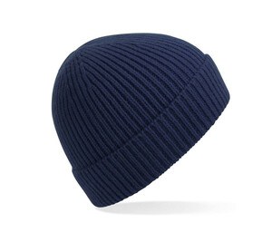 BEECHFIELD BF380 - Ribbed knitted hat Oxford-Marine