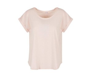 Build Your Brand BY036 - T-Shirt mit langem Rücken für Frauen Rosa