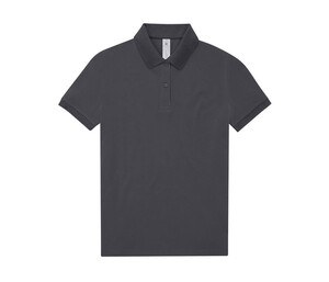 B&C BCW461 - Short-sleeved high density fine piqué polo shirt Dunkelgrau